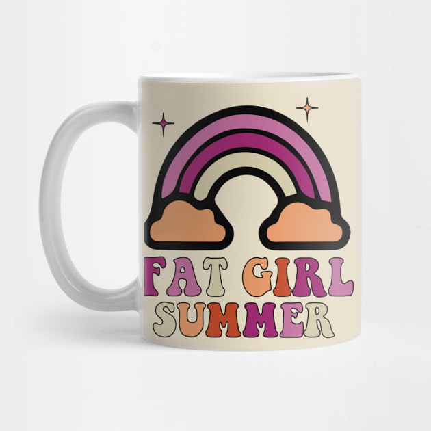 Fat Girl Summer Shirt - Rainbow - Groovy by blacckstoned